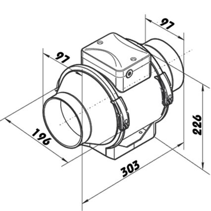 Dalap 8199 - Aksiaalventilaator AP PROFI 100 25W/230V