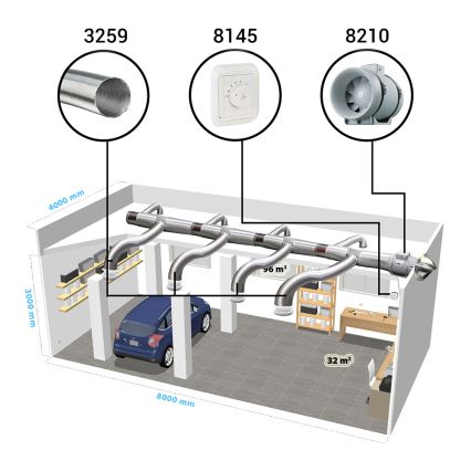 Dalap 8210 - Aksiaalventilaator AP PROFI 150 50W/230V