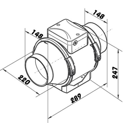 Dalap 8210 - Aksiaalventilaator AP PROFI 150 50W/230V