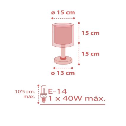 Dalber 41001S - Lamp lastele DOTS 1xE14/40W/230V