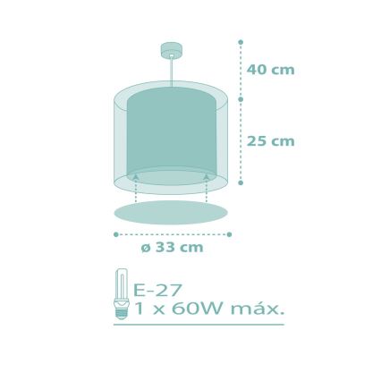 Dalber 41002H - Lühter lastele DOTS 1xE27/60W/230V