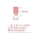 Dalber 41005S - LED Lamp pistikupessa DOTS 1xE14/0,3W/230V