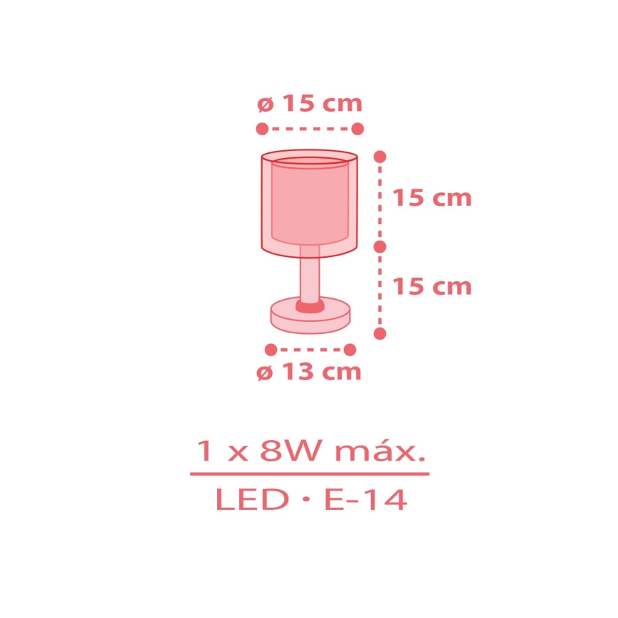 Dalber 41191 - Laste laualamp RAINBOW 1xE14/8W/230V mitmevärviline