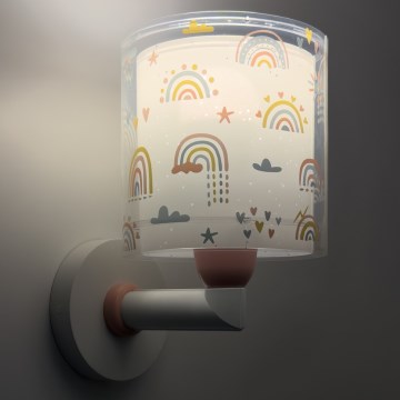 Dalber 41199 - Seinavalgusti lastele RAINBOW 1xE27/15W/230V mitmevärviline