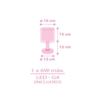 Dalber 41251 - LED laste öölamp HELLO KITTY&FRIENDS 1xG4/4W/230V roosa