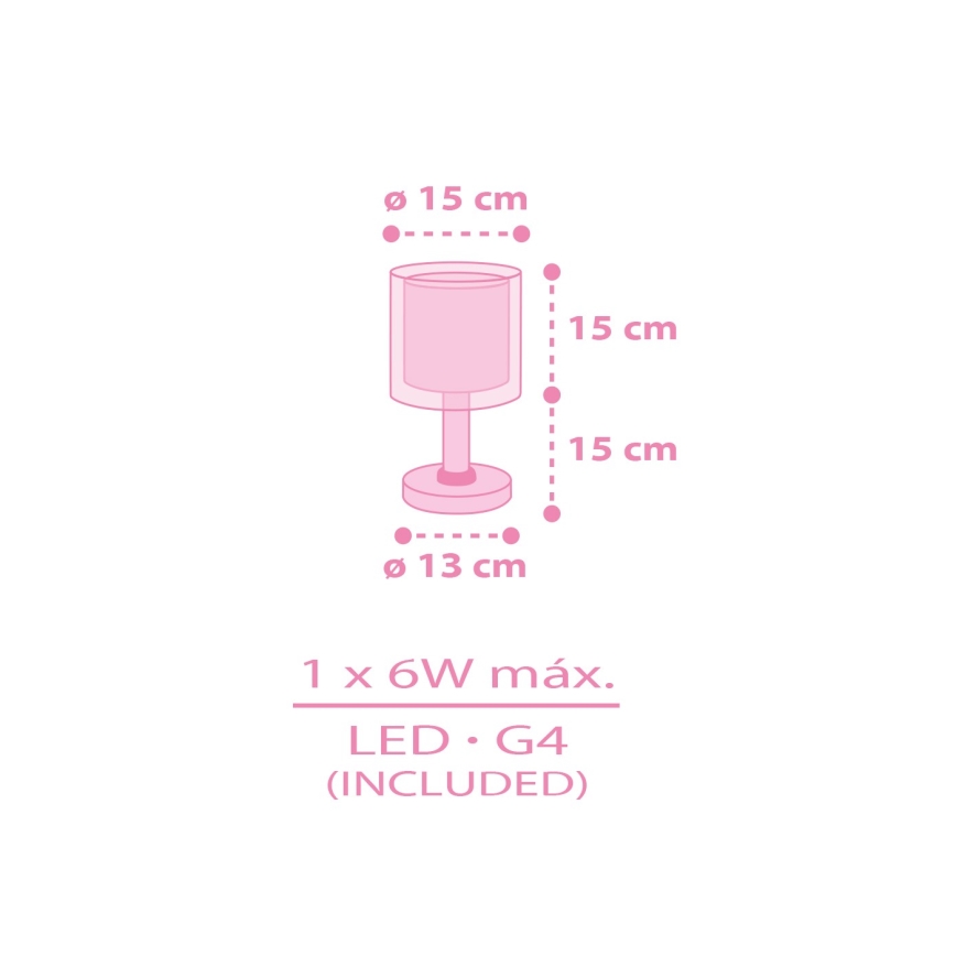 Dalber 41251 - LED laste öölamp HELLO KITTY&FRIENDS 1xG4/4W/230V roosa