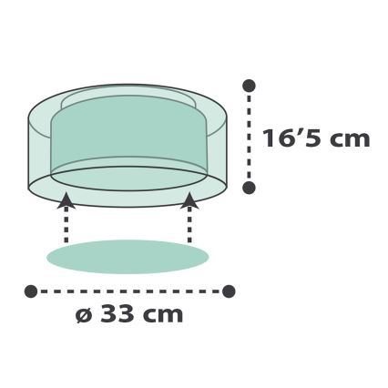 Dalber 41416H - Laevalgusti lastele CLOUDS 2xE27/60W/230V roheline