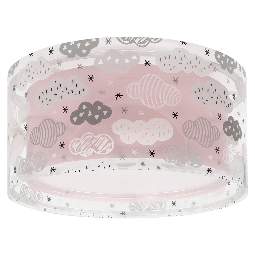 Dalber 41416S - Laevalgusti lastele CLOUDS 2xE27/60W/230V roosa