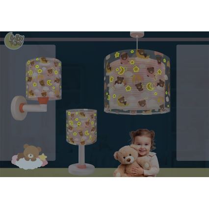 Dalber 41571S - LED lastevalgusti BABY TEDDY 1xG4/4W/230V roosa