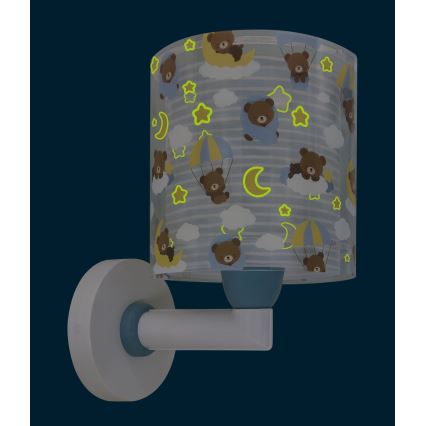 Dalber 41579T - Lastetoa seinavalgusti BABY TEDDY 1xE27/15W/230V sinine