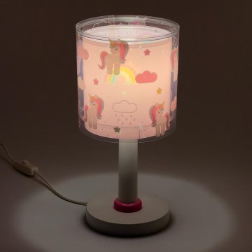 Dalber 41591N - LED laste lauavalgusti UNICORNS 1xG4/4W/230V roosa