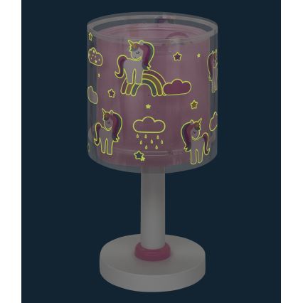 Dalber 41591N - LED laste lauavalgusti UNICORNS 1xG4/4W/230V roosa