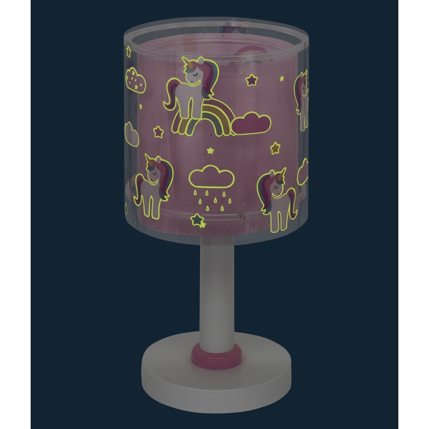 Dalber 41591N - LED laste lauavalgusti UNICORNS 1xG4/4W/230V roosa