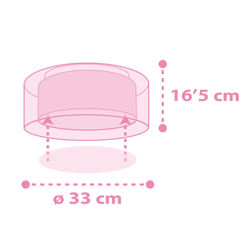 Dalber 41596 - Laevalgusti lastele UNICORNS 2xE27/60W/230V