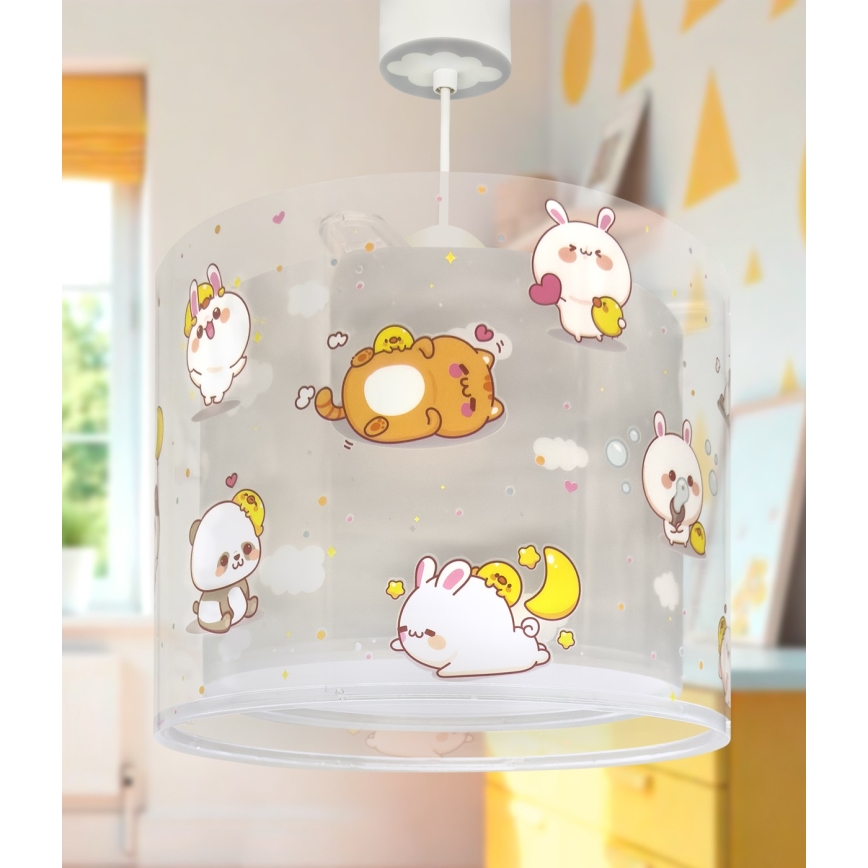 Dalber 41762E - Laste laelamp KAWAII FRIENDS 1xE27/15W/230V, hall