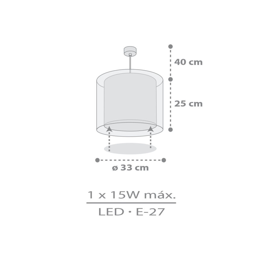 Dalber 41762E - Laste laelamp KAWAII FRIENDS 1xE27/15W/230V, hall