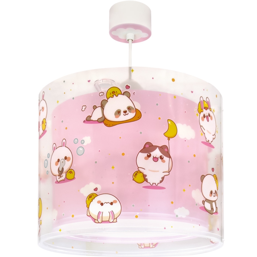 Dalber 41762S - Laste laelamp KAWAII FRIENDS 1xE27/15W/230V roosa