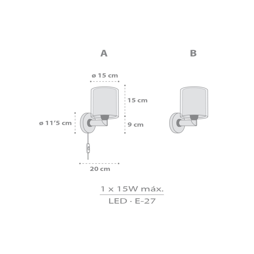 Dalber 41769E - Laste seinavalgusti KAWAII FRIENDS 1xE27/15W/230V hall