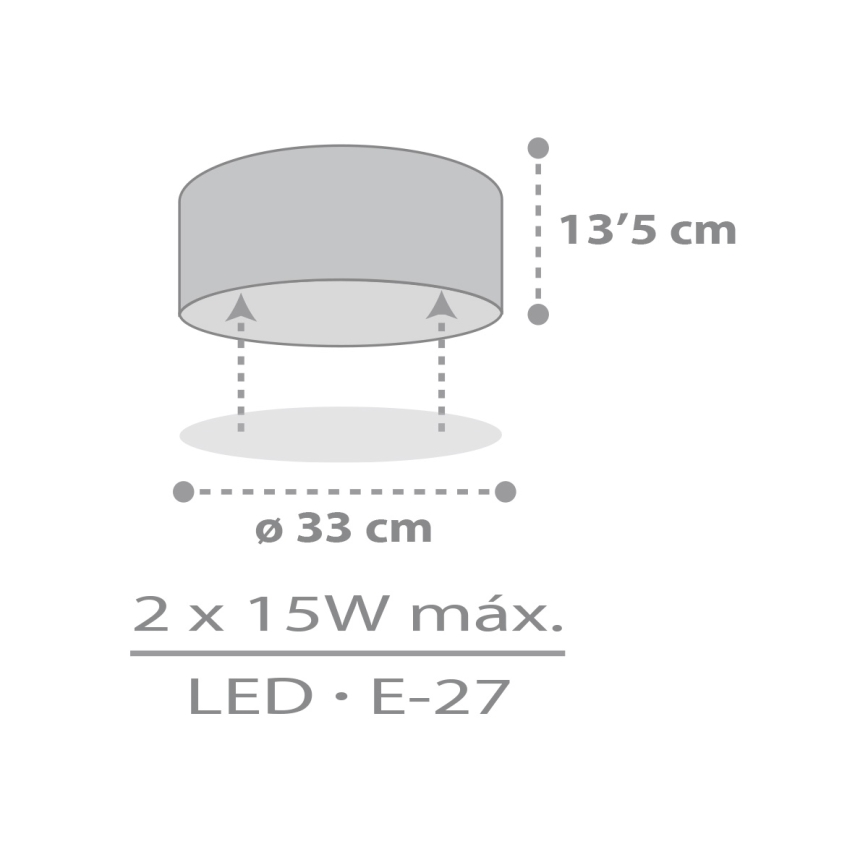 Dalber 42006E - Laevalgusti lastele COLOR LIGHT 2xE27/15W/230V valge