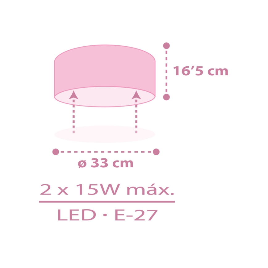 Dalber 42496 - Laevalgusti lastele FAIRY DREAMS 2xE27/15W/230V