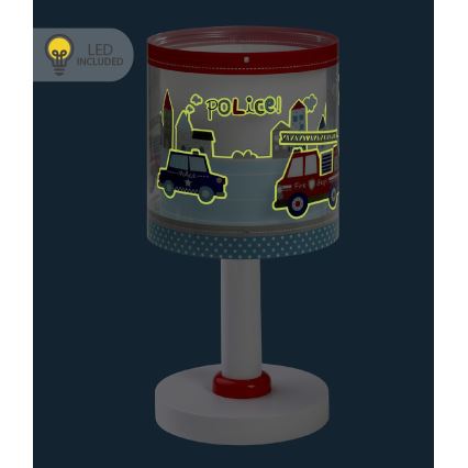 Dalber 60611N - LED laste laualamp POLICE 1xG4/4W/230V mitmevärviline