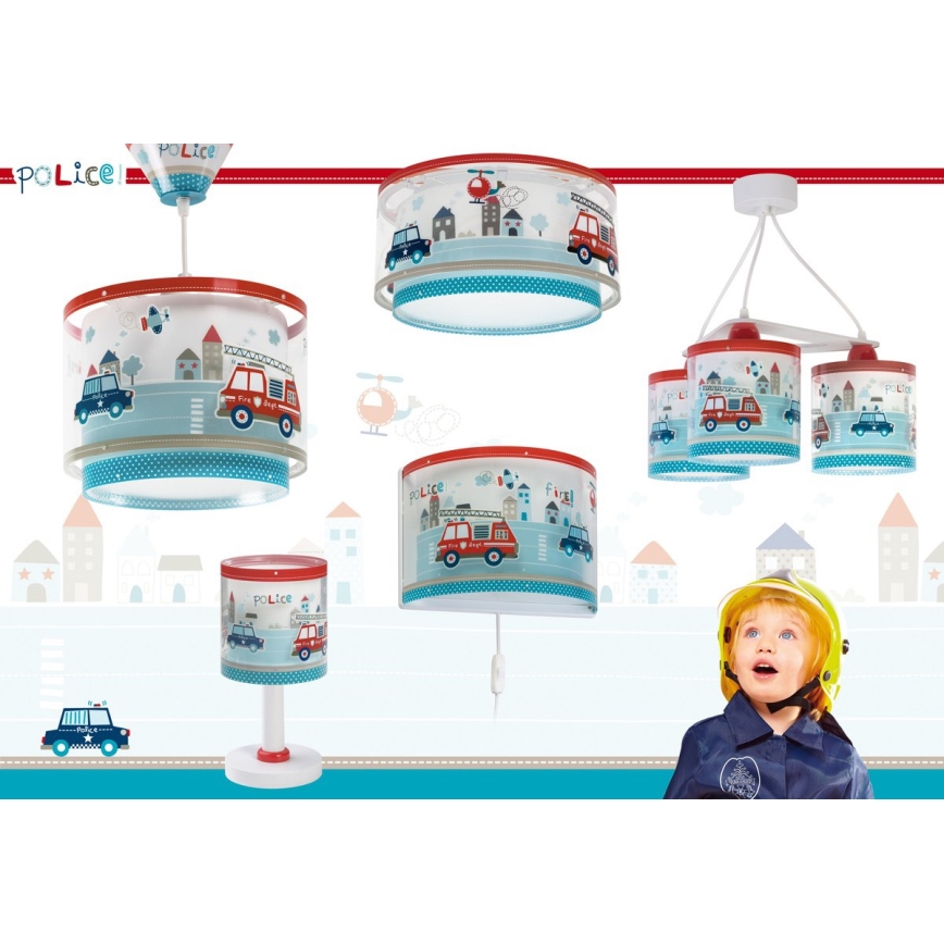 Dalber 60611N - LED laste laualamp POLICE 1xG4/4W/230V mitmevärviline