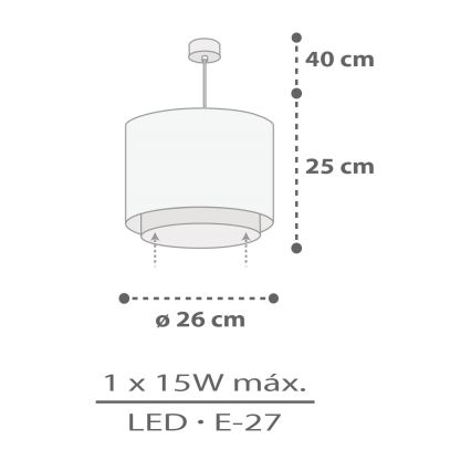 Dalber 60622 - Lühter lastele RHICO AND CROCO 1xE27/15W/230V