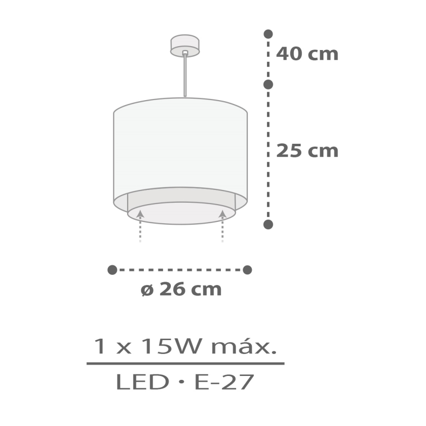 Dalber 60622 - Lühter lastele RHICO AND CROCO 1xE27/15W/230V