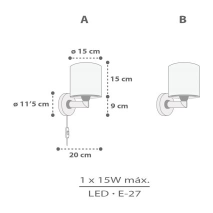 Dalber 60629 - Seinavalgusti lastele RHICO AND CROCO 1xE27/15W/230V