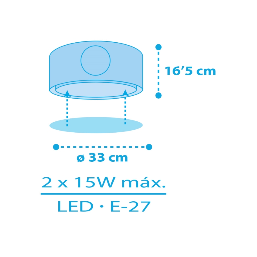 Dalber 60656 - Laevalgusti lastele PIRAAT ISLAND 2xE27/15W/230V