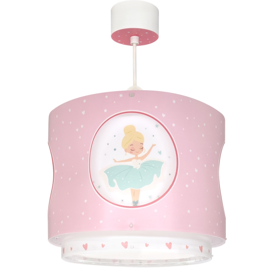 Dalber 60912 - Laste laelamp PRINCESS DANCE 1xE27/15W/230V roosa