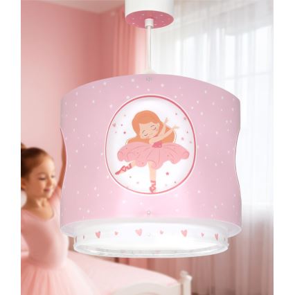 Dalber 60912 - Laste laelamp PRINCESS DANCE 1xE27/15W/230V roosa