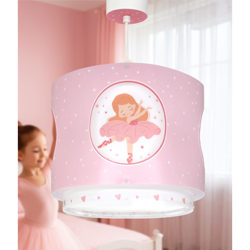 Dalber 60912 - Laste laelamp PRINCESS DANCE 1xE27/15W/230V roosa