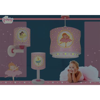 Dalber 60912 - Laste laelamp PRINCESS DANCE 1xE27/15W/230V roosa