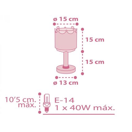 Dalber 61101 - Lamp lastetuppa LITTLE QUEEN 1xE14/40W/230V