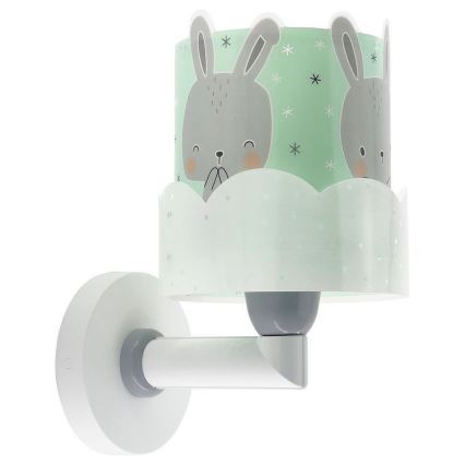 Dalber 61159H - Seinavalgusti lastetuppa BUNNY 1xE27/60W/230V roheline
