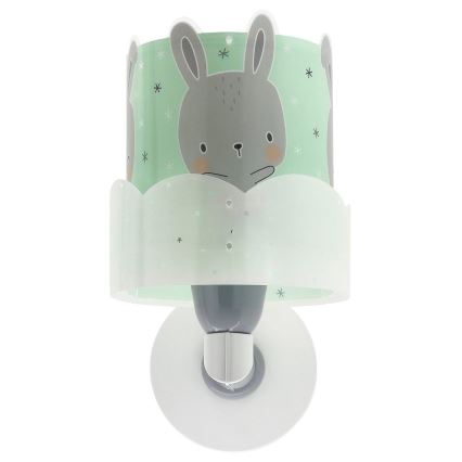 Dalber 61159H - Seinavalgusti lastetuppa BUNNY 1xE27/60W/230V roheline