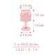 Dalber 61171S - Väike lamp lastetuppa WHALE DREAMS 1xE14/8W/230V roosa