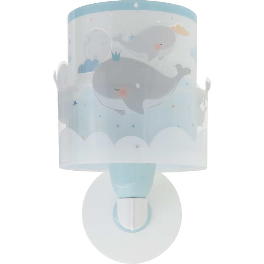 Dalber 61179T - Seinavalgusti lastetuppa WHALE DREAMS 1xE27/15W/230V sinine