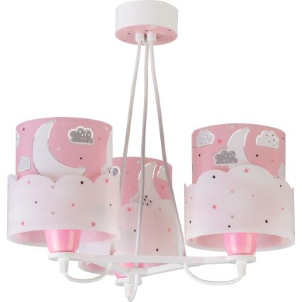 Dalber 61237S - Lühter lastele MOON 3xE27/60W/230V