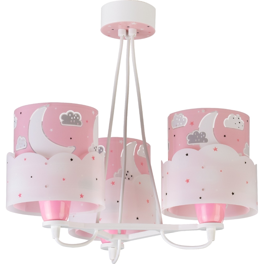 Dalber 61237S - Lühter lastele MOON 3xE27/60W/230V