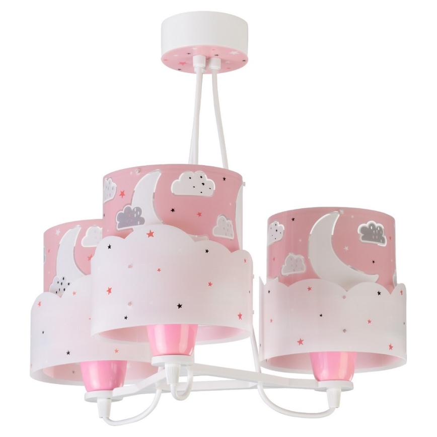 Dalber 61237S - Lühter lastele MOON 3xE27/60W/230V