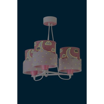 Dalber 61237S - Lühter lastele MOON 3xE27/60W/230V