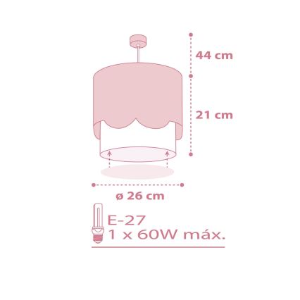 Dalber 61372 - Lühter lastele SWEET LOVE 1xE27/60W/230V