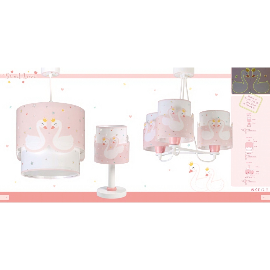 Dalber 61372 - Lühter lastele SWEET LOVE 1xE27/60W/230V