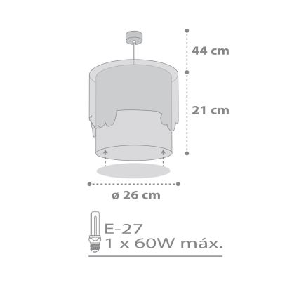 Dalber 61682 - Lühter lastele BABY TRAVEL 1xE27/60W/230V