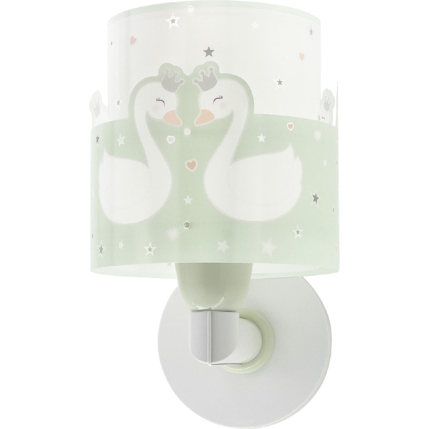 Dalber 61719H - Seinavalgusti lastetuppa SWEET LOVE 1xE27/60W/230V roheline