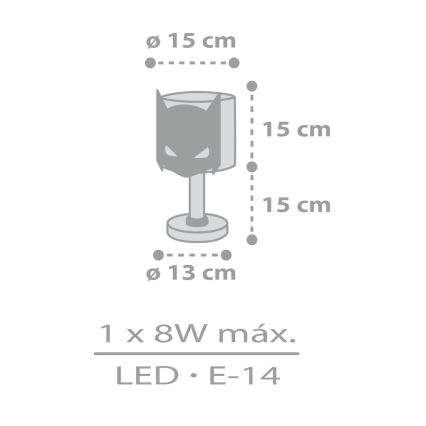 Dalber 61801 - Lamp lastele DARK HERO 1xE14/8W/230V