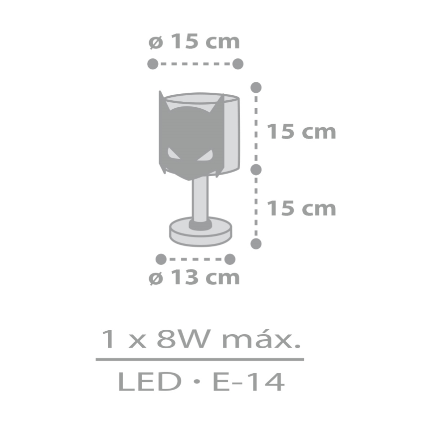 Dalber 61801 - Lamp lastele DARK HERO 1xE14/8W/230V
