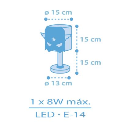 Dalber 61811 - Lamp lastele SININE HERO 1xE14/8W/230V